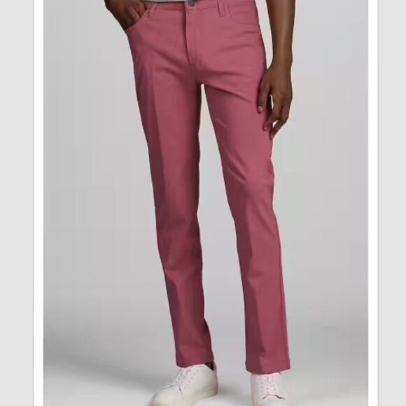 Jos. A. Bank Tailored Fit Active Five-Pocket Pants- Hawthorne Rose - Picture 2 of 2